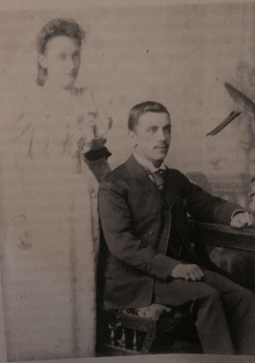 James McPhail with his wife Ethel in the early 1900s. Bowler James and his brother John played for the club well into the century and John's family lived in one of the old brick Chelsea sugar houses. 
