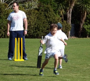 Getting the kids to run after they hit the ball is half the fun. (Have a Go grade, Glynn vs Ridge, Nov 8. )